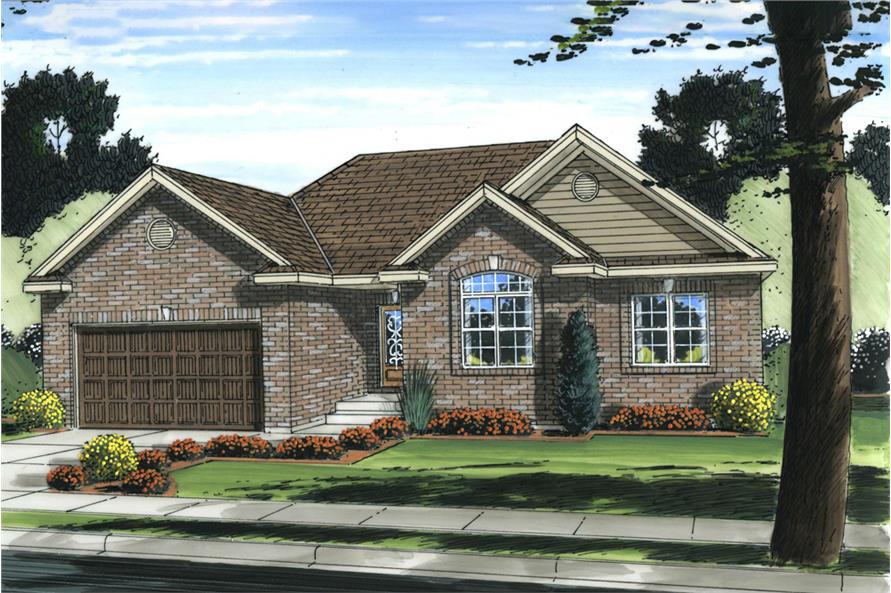 Traditional Home Plan 3 Bedrms, 2 Baths 1550 Sq Ft 1001255
