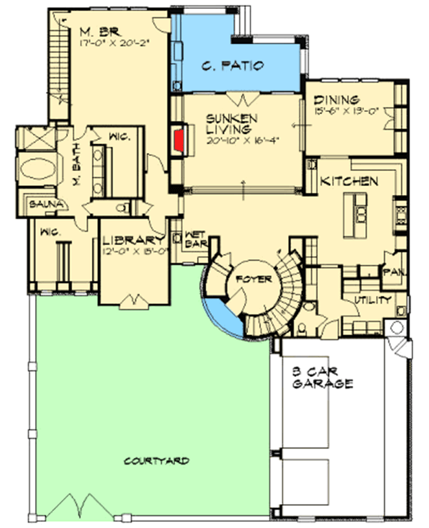 Tuscan Home Plans With Courtyards House Design Ideas