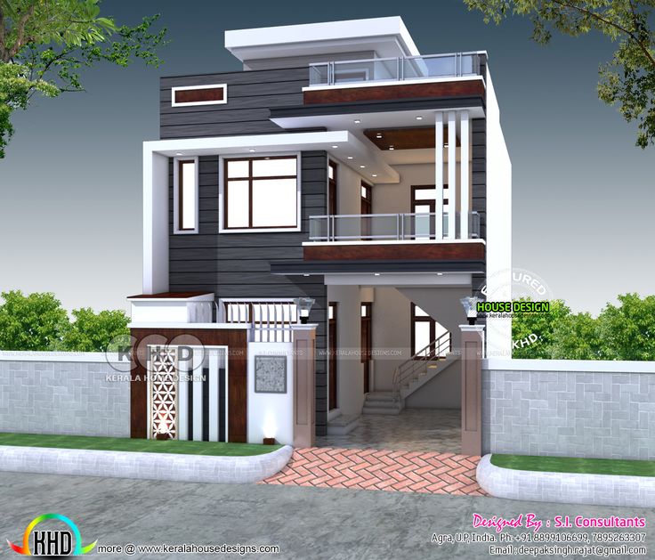 2200 sqft 4 bedroom India house plan modern style Bungalow house
