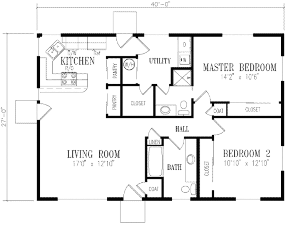 22+ Open Floor Plans 2 Bedroom Ranch House