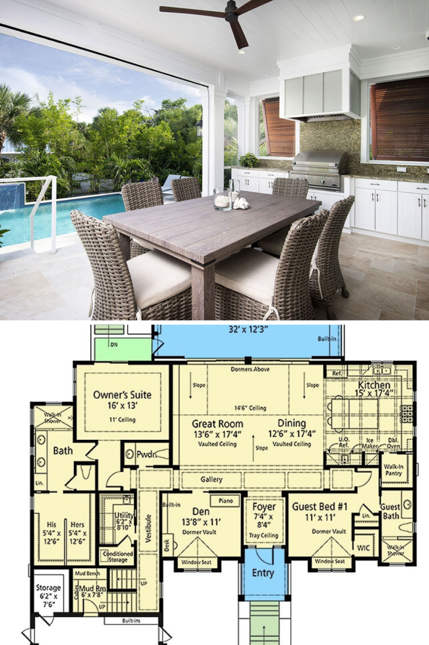 TwoStory 4Bedroom Coastal Home with Open Concept Living Room (Floor