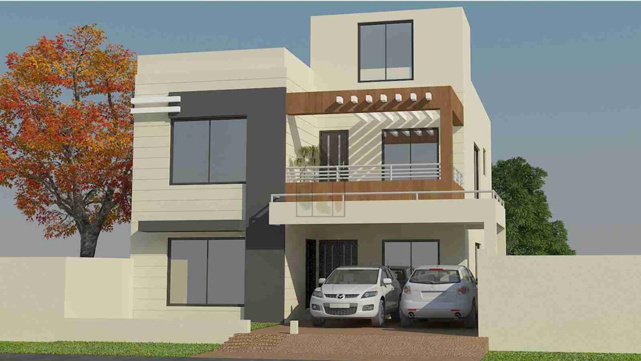 Pakistani House Designs (10 marla) front elevation Duplex house