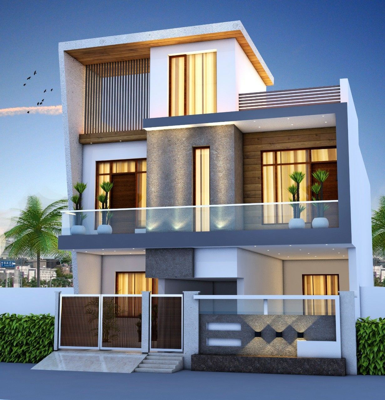 New Modern House Front Elevation House exterior, Facade house