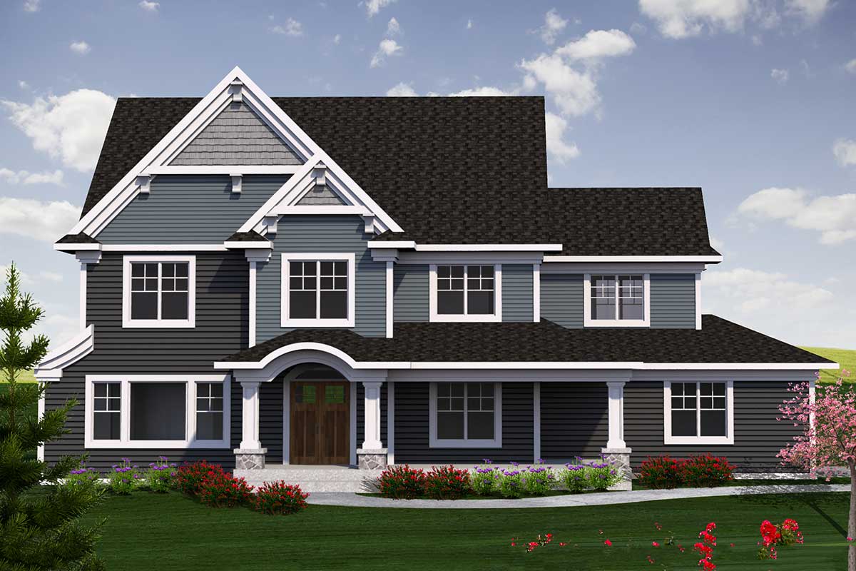 2 Story Traditional Farmhouse Plan 89970AH Architectural Designs