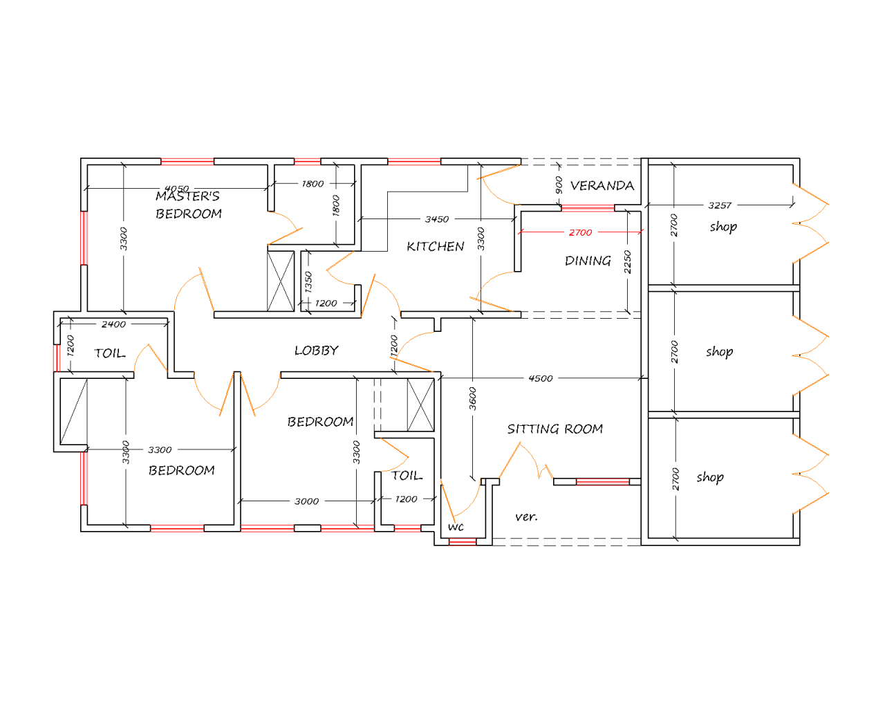 3 Bedroom Flat Plan On Half Plot The three bedroom home plan can lend