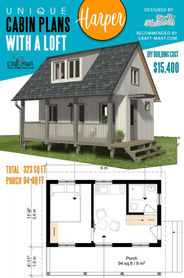 10 unique plans of tiny homes and cabins with loft CraftMart