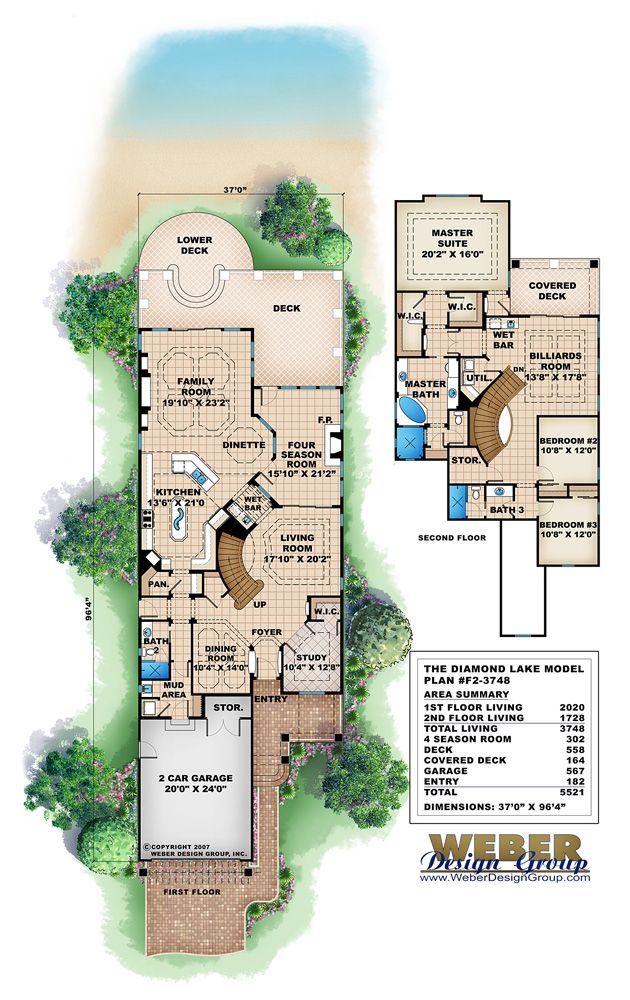 Cool Narrow Lot Lake House Floor Plans
