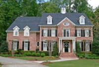 brick two story in 2020 Colonial house exteriors, Traditional brick