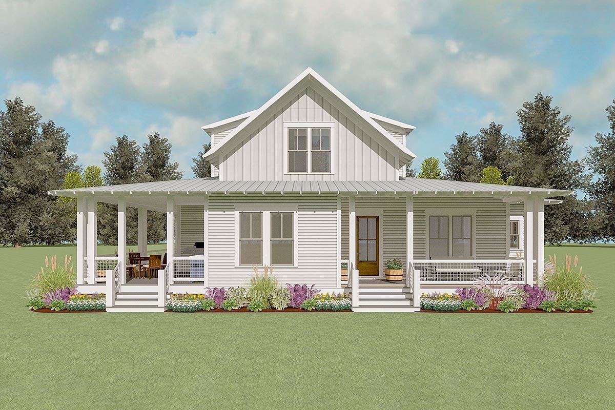Plan 130015LLS Exclusive Country House Plan with TwoStory Living Room