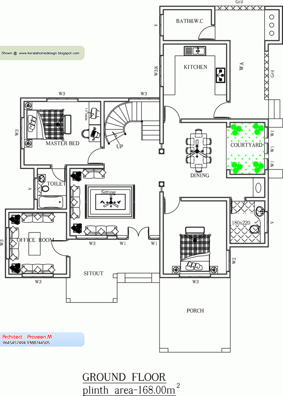Kerala Home plan and elevation 2561 Sq. Ft home appliance