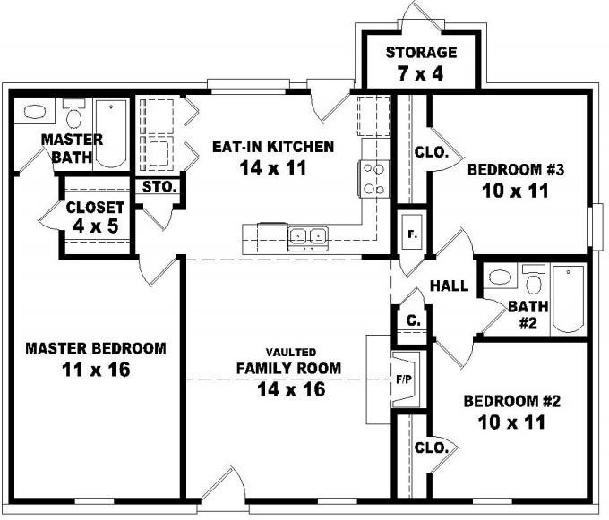 3 bedroom 2 bath house plans House Ideas Design Minimalist