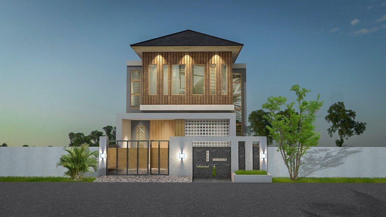 Modern minimalist 2 storey tropical house design YouTube
