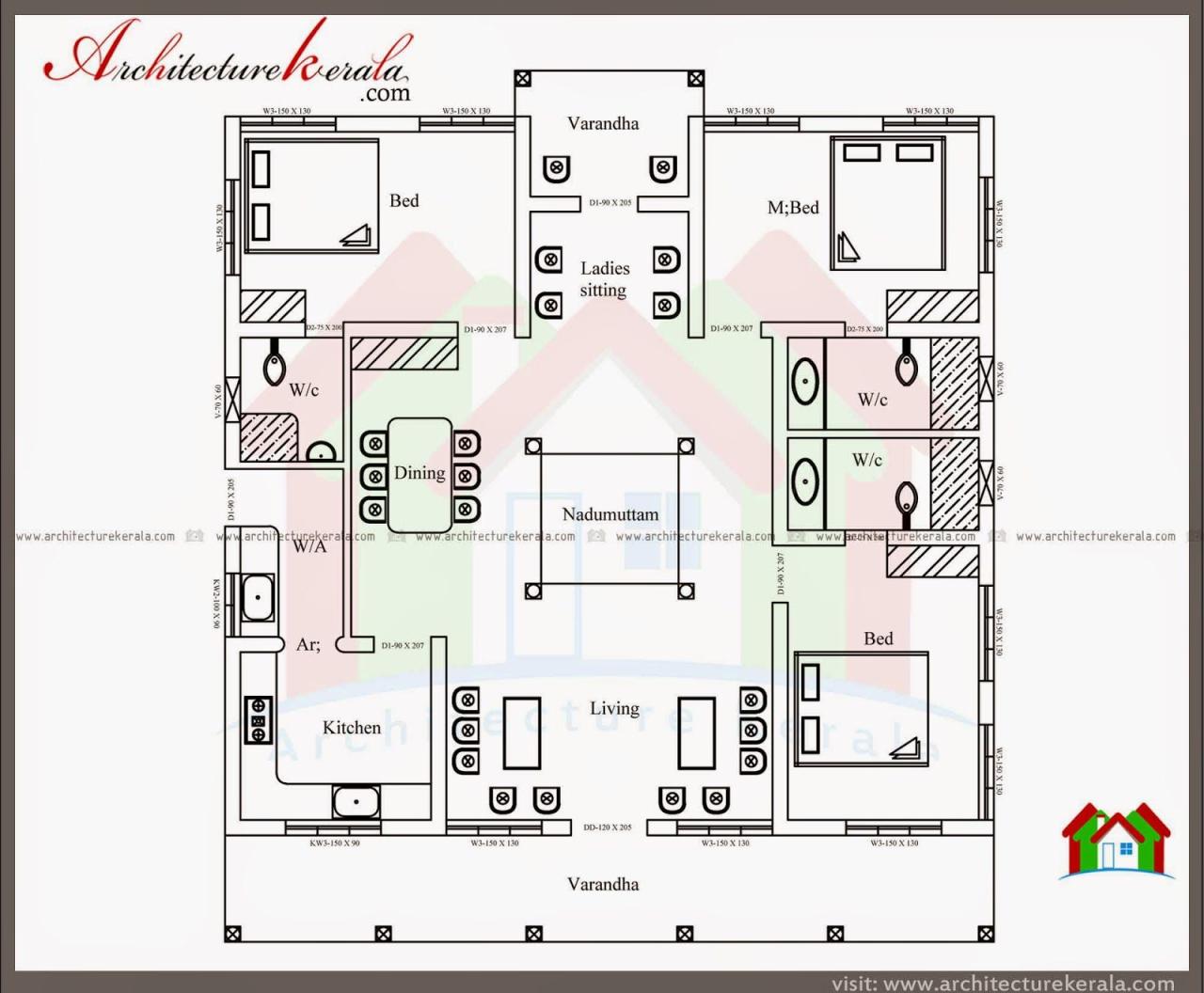 Nalukettu style Kerala house with Nadumuttam ARCHITECTURE KERALA