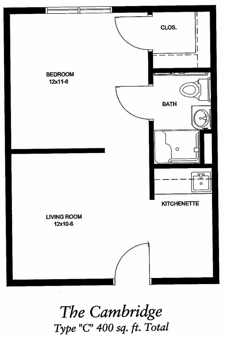 400 sq ft apartment floor plan Google Search Tiny house floor plans
