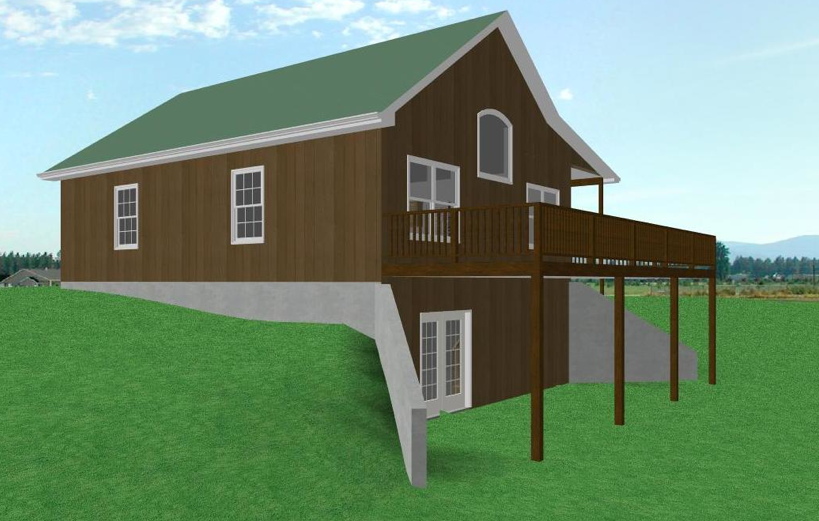 2 story walkout basement with wraparound porch Yard Pinterest