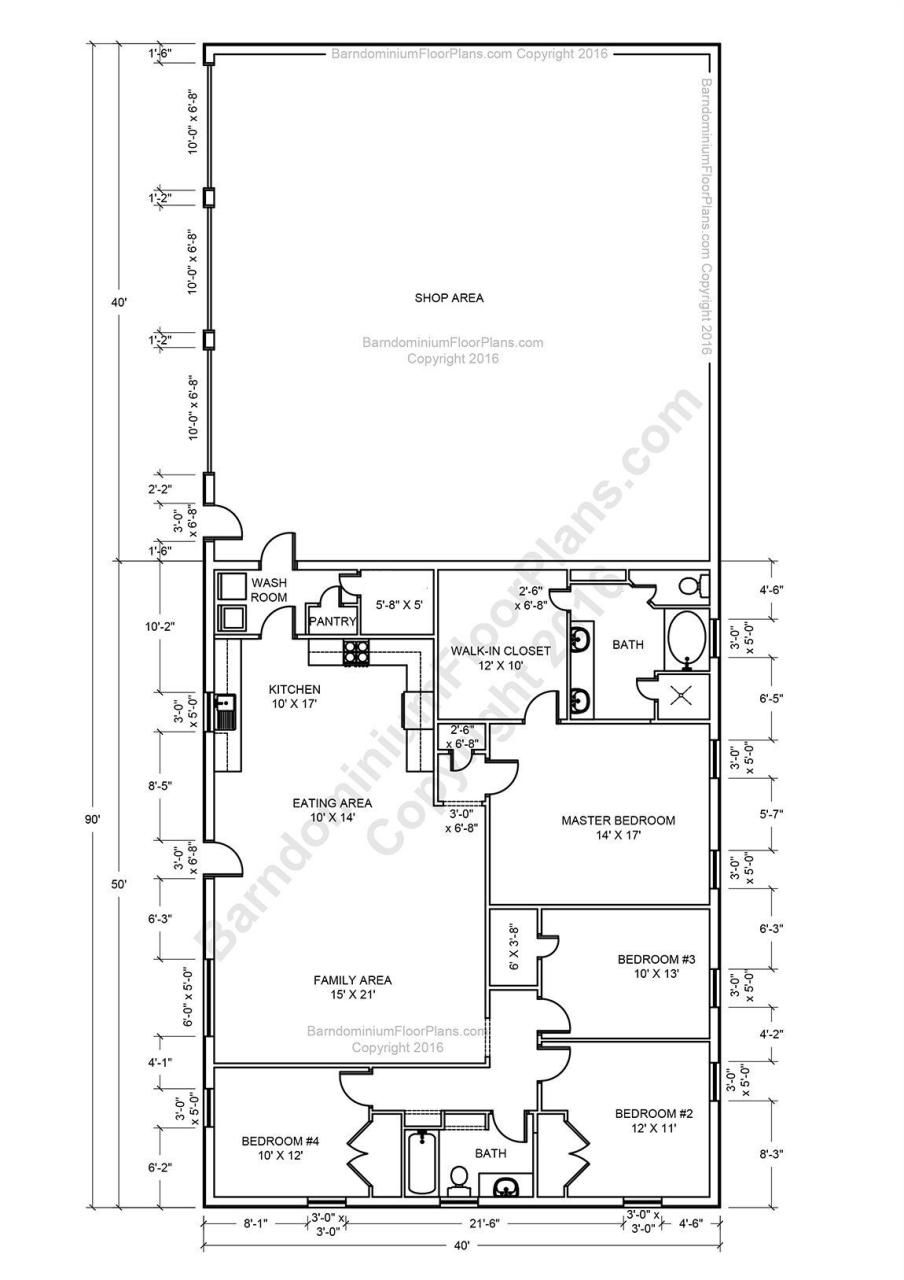 30x60 Barndominium Floor Plans With Shop flooring Designs