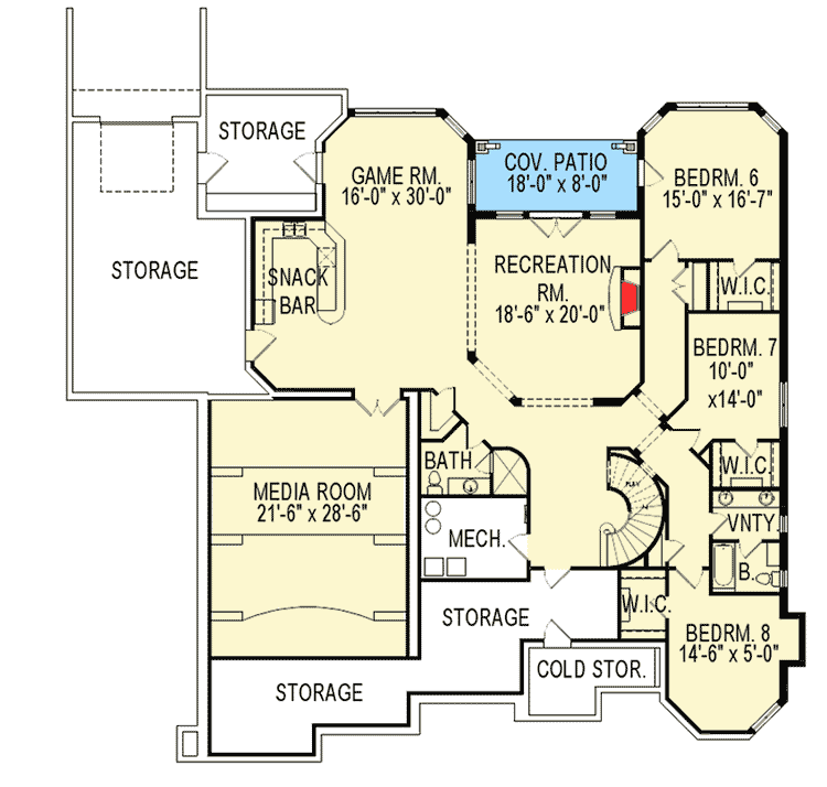 Eight Bedroom European House Plan 290007IY Architectural Designs