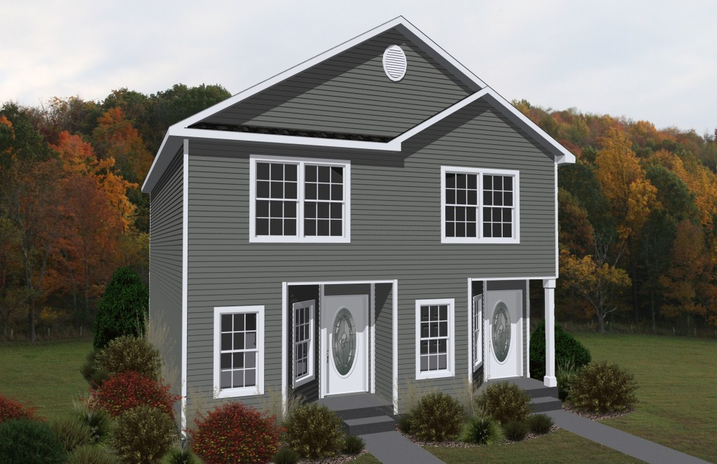 Inspiring Two Story Duplex Photo Home Building Plans