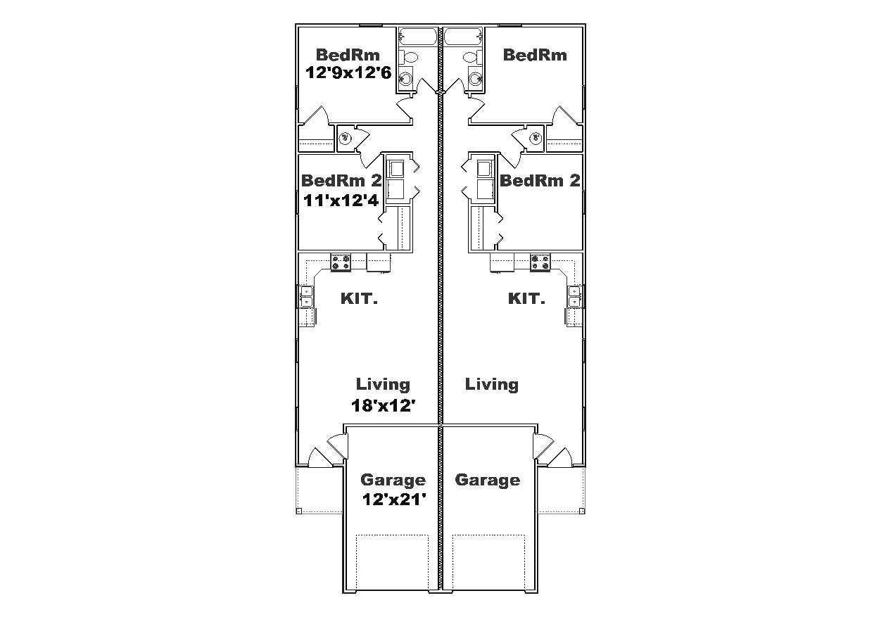 House Plan Ideas 3 Bedroom Duplex Plans For Narrow Lots