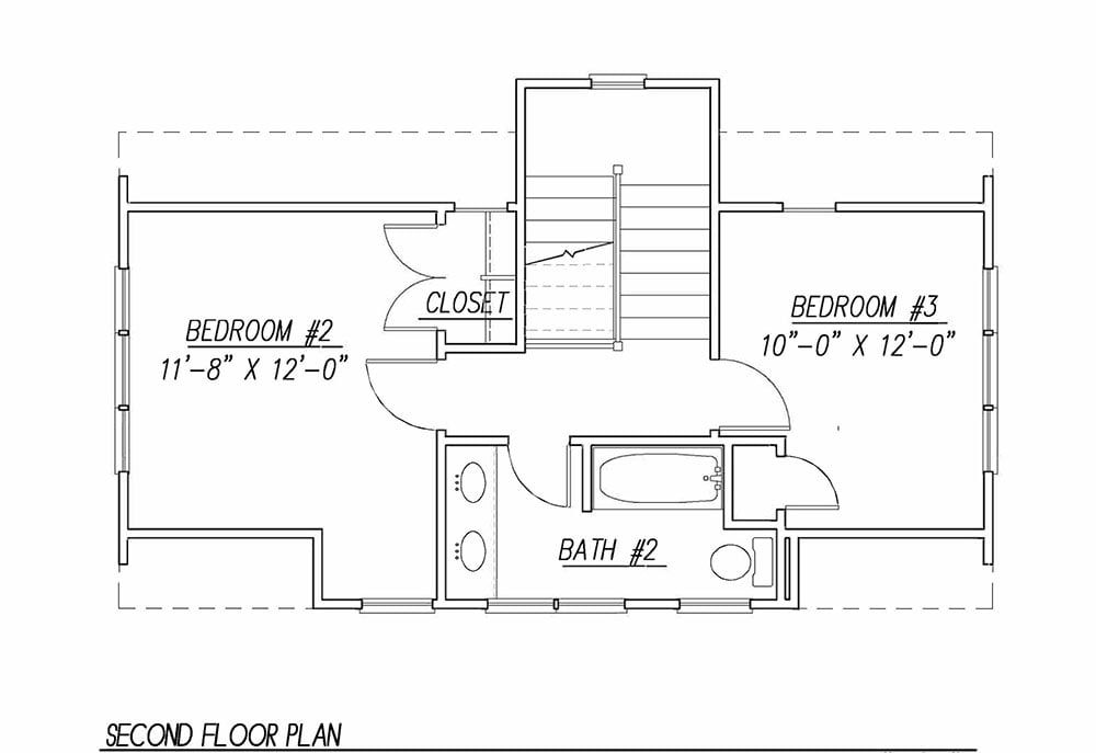3Bedroom TwoStory Katrina Cottage for Corner Lot (Floor Plan) in 2021