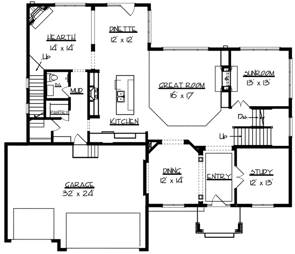 Dramatic Two Story Great Room 73321HS Architectural Designs House