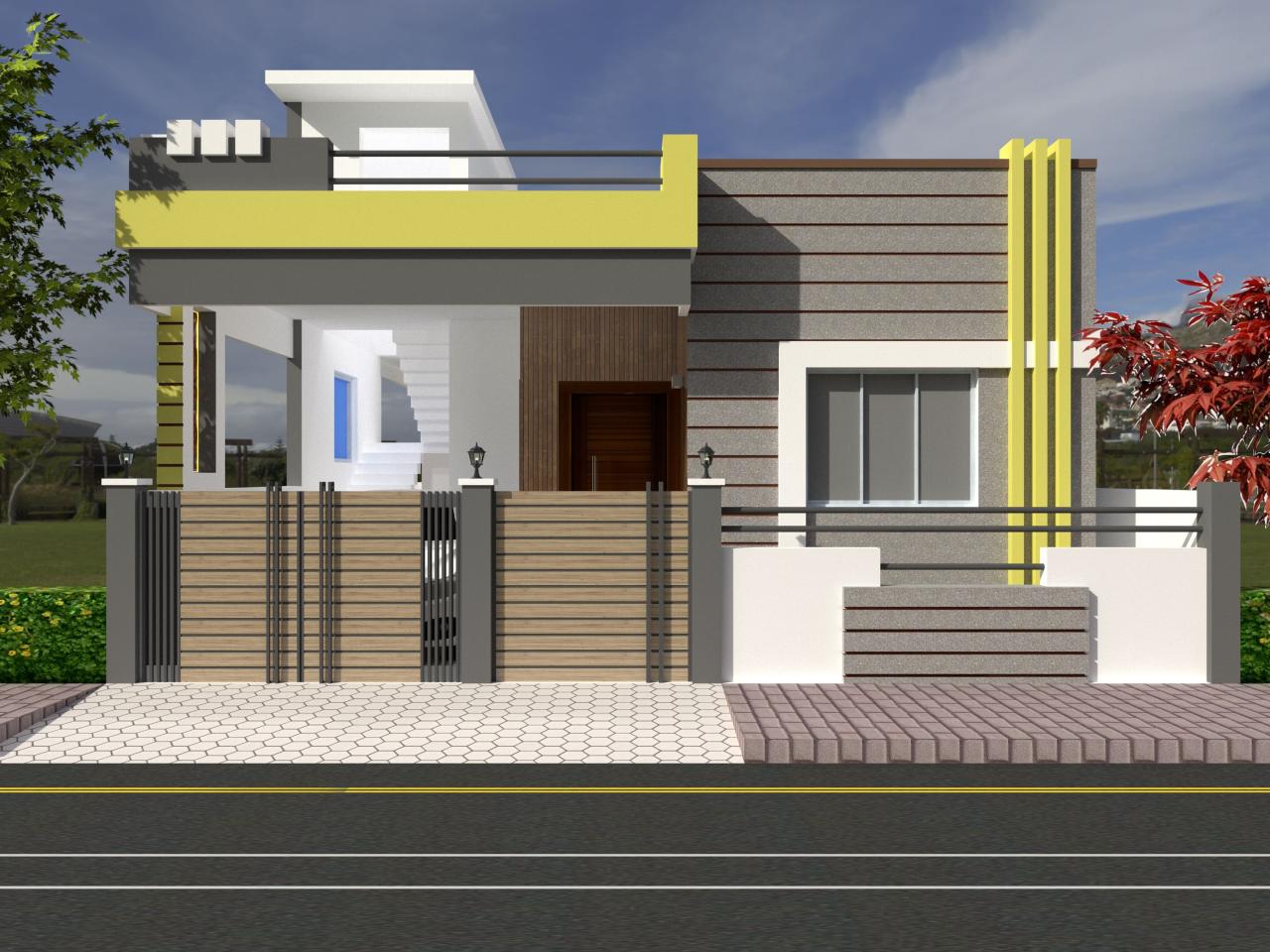 Modern 3D elevation House elevation, Small house elevation, Small