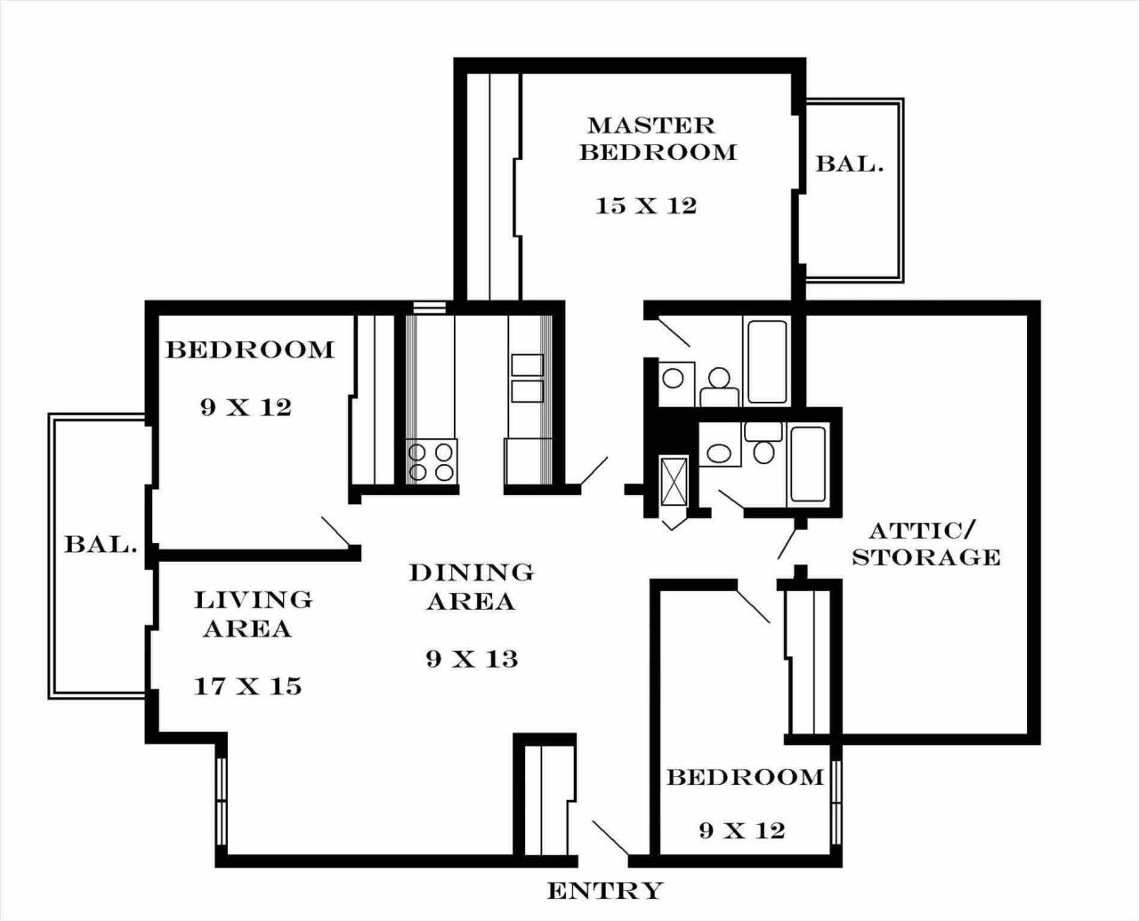 Three Bedroom Floor Plan On Half Plot DUNIA DECOR