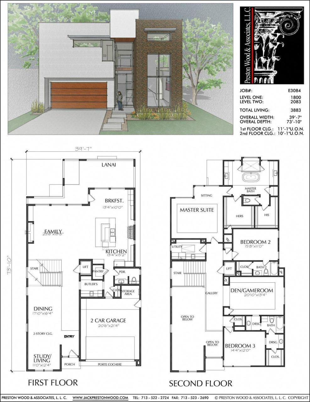 Unique Two Story House Plans, Floor Plans for Luxury Two Story Homes