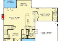 TwoStory 4 Bedroom Craftsman House (Floor Plan)