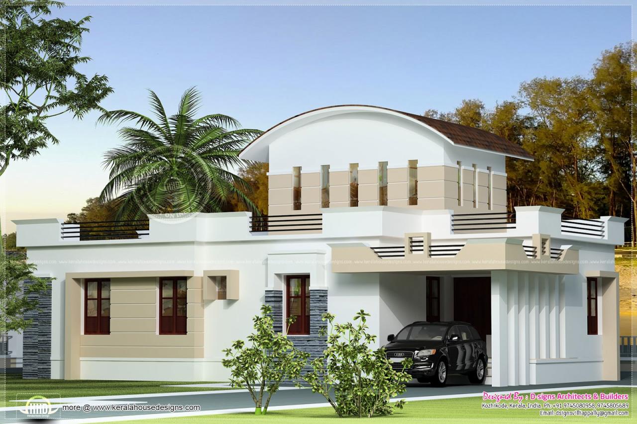 Small budget Kerala home with staircase room Kerala home design and