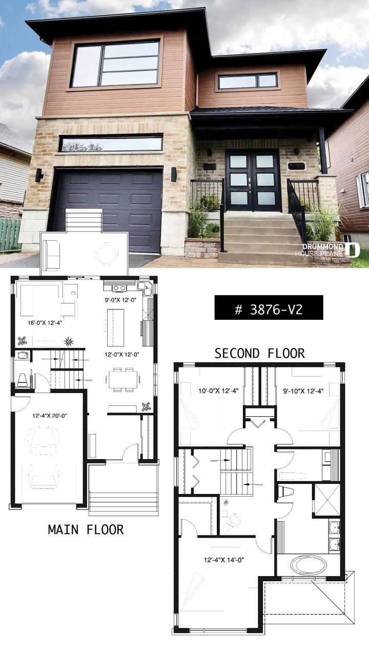 Discover the plan 3876V2 (Winslet 3) which will please you for its 3