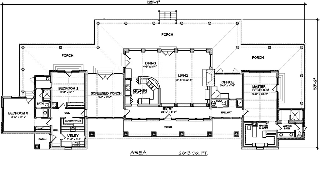 House Plans Single Story Ranch Onestory Ranch House Plan With Split