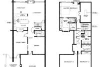 Floor plan of two story townhouse in Los Gatos (2008).