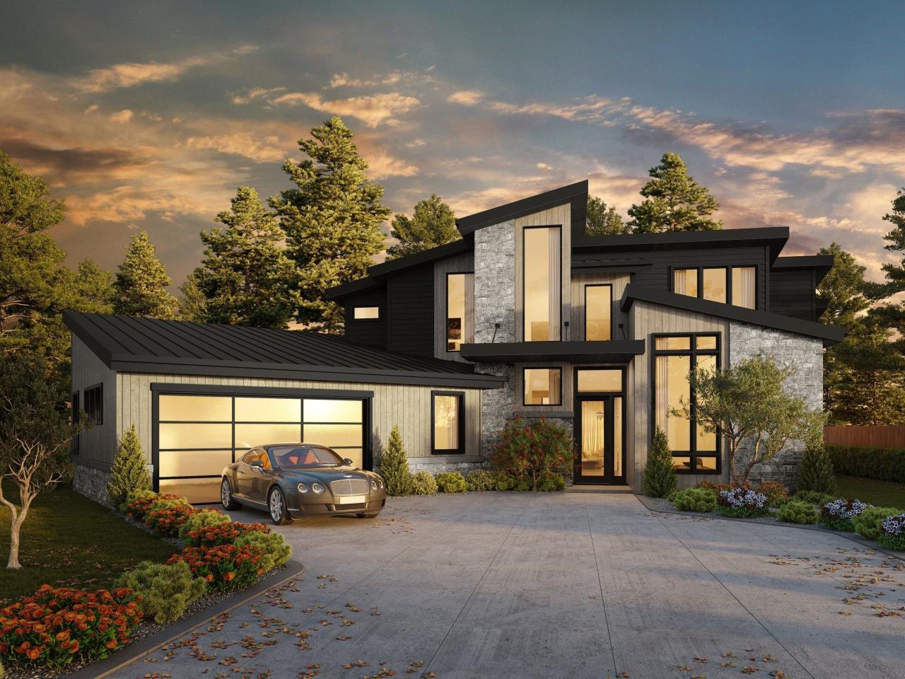 This two story modern plan has everything you could want, from a