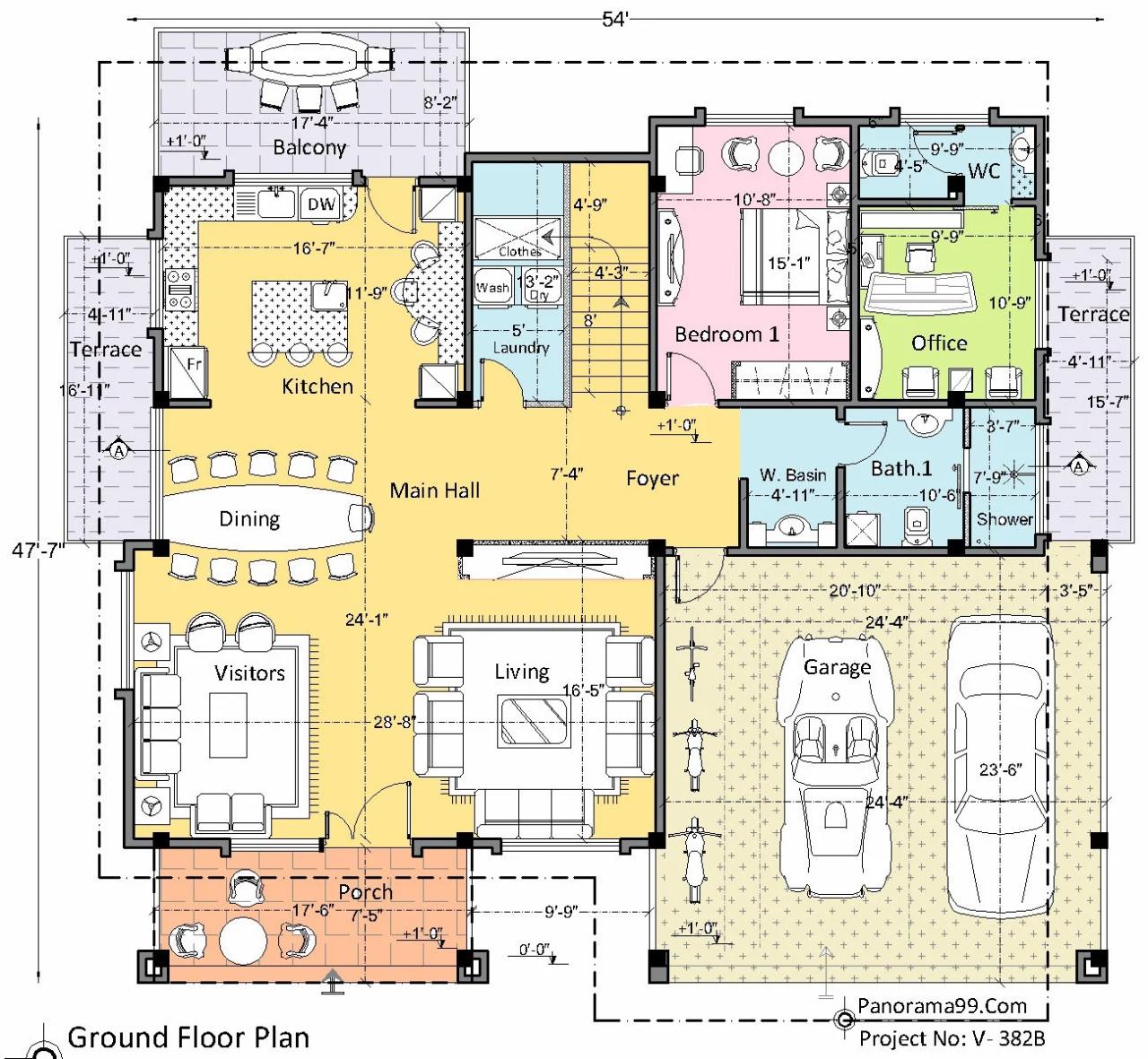 V382B5BR Duplex deluxe villa floor plans modern Etsy