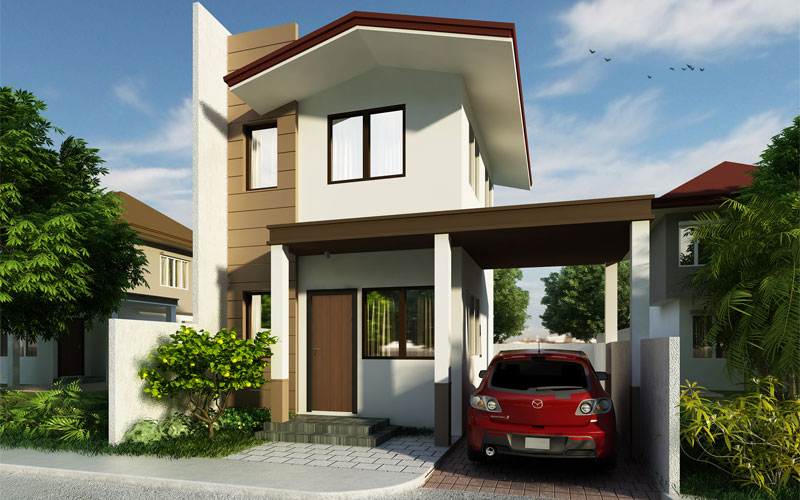 Small two storey house PHD2015009 Pinoy House Designs