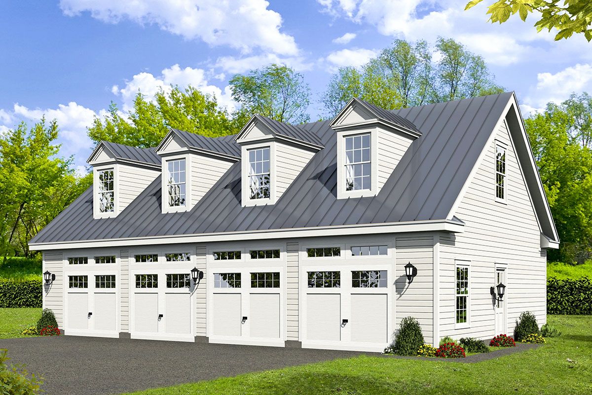 Plan 68604VR 4Car Garage Plan with Loft Above Garage plans with
