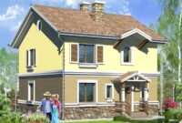 Simple twostory houses. House plan ''Eve'' 142 sqm