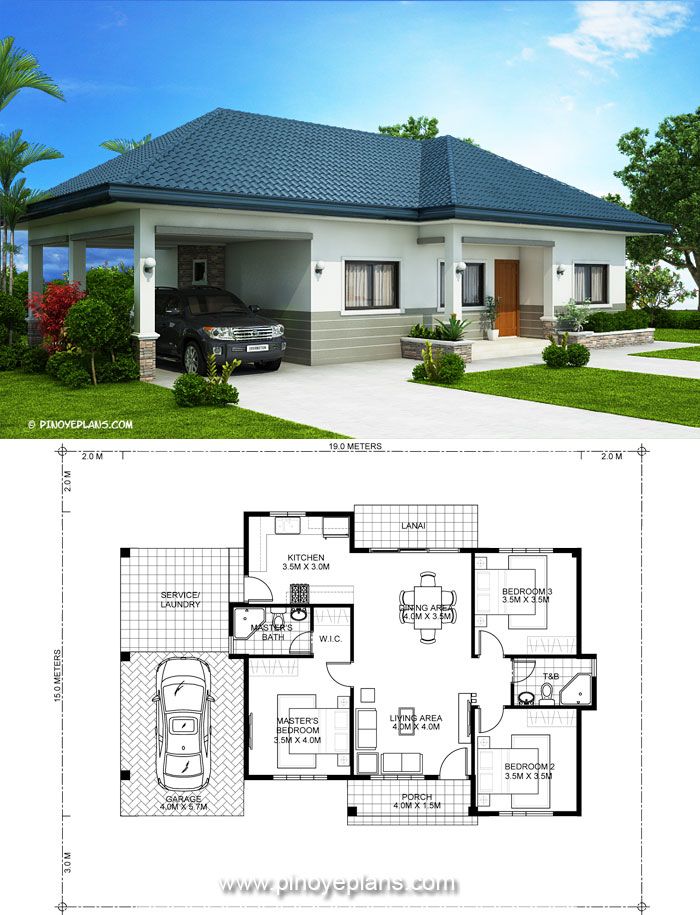 Bungalow Simple Small 3 Bedroom House Plans picflab