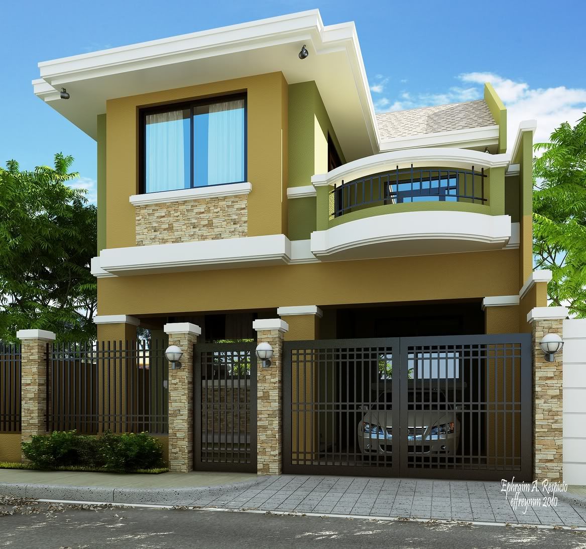 Modern 2 Storey House Exterior Design